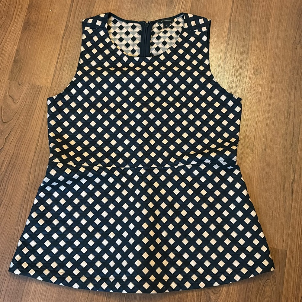 Ann Taylor Sleeveless Peplum Top